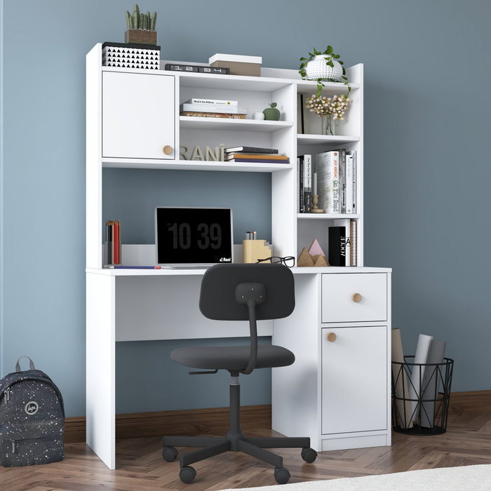 Hanah Home Escritorio y Estantería de Estudio HA128 - 3977 Blanco Hanah Home Escritorio y Estantería de Estudio HA128 - 3977 Blanco